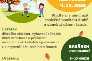 Bazárek a drakiáda 4.10.2025