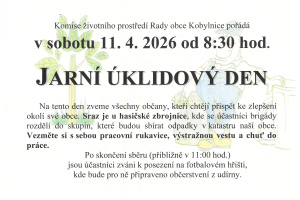 Jarní úklidový den 11.4.2026