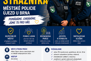 Město Újezd u Brna hledá strážníka Městské policie
