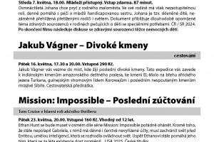Kino Měnín - Program na květen 2025: