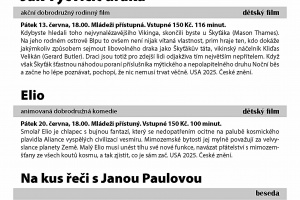 Kino Měnín - Program na červen 2025: