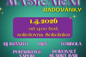 Dětské maškarní radovánky Sokolnice 1.3.2026
