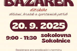 Podzimní bazárek Sokolnice 20.9.2025