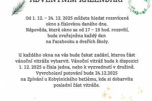 Putování po kobylnickém adventním kalendáři